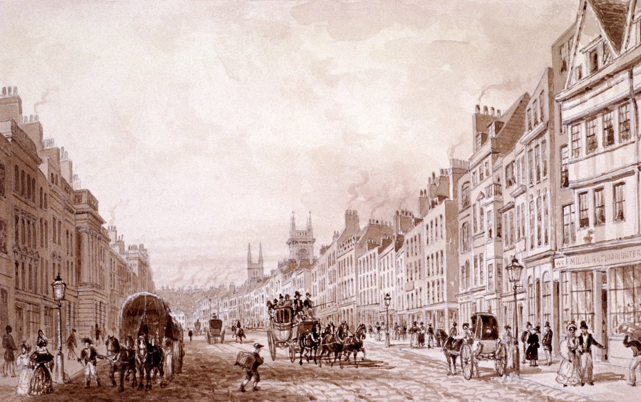 Holborn, Londra, c1830 by Thomas Hosmer Shepherd