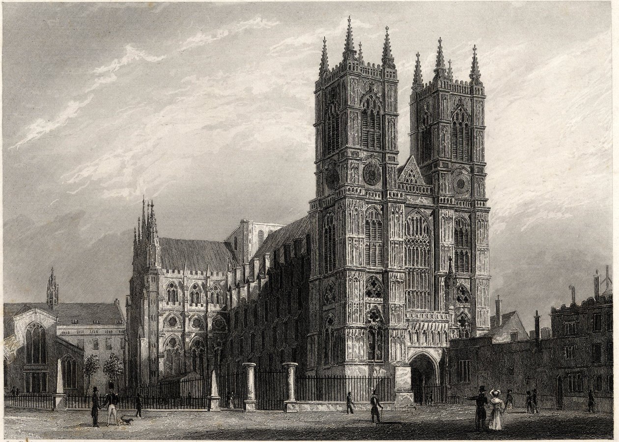 Londra, Wesminster Manastırı'nın görünümü by Thomas Hosmer Shepherd