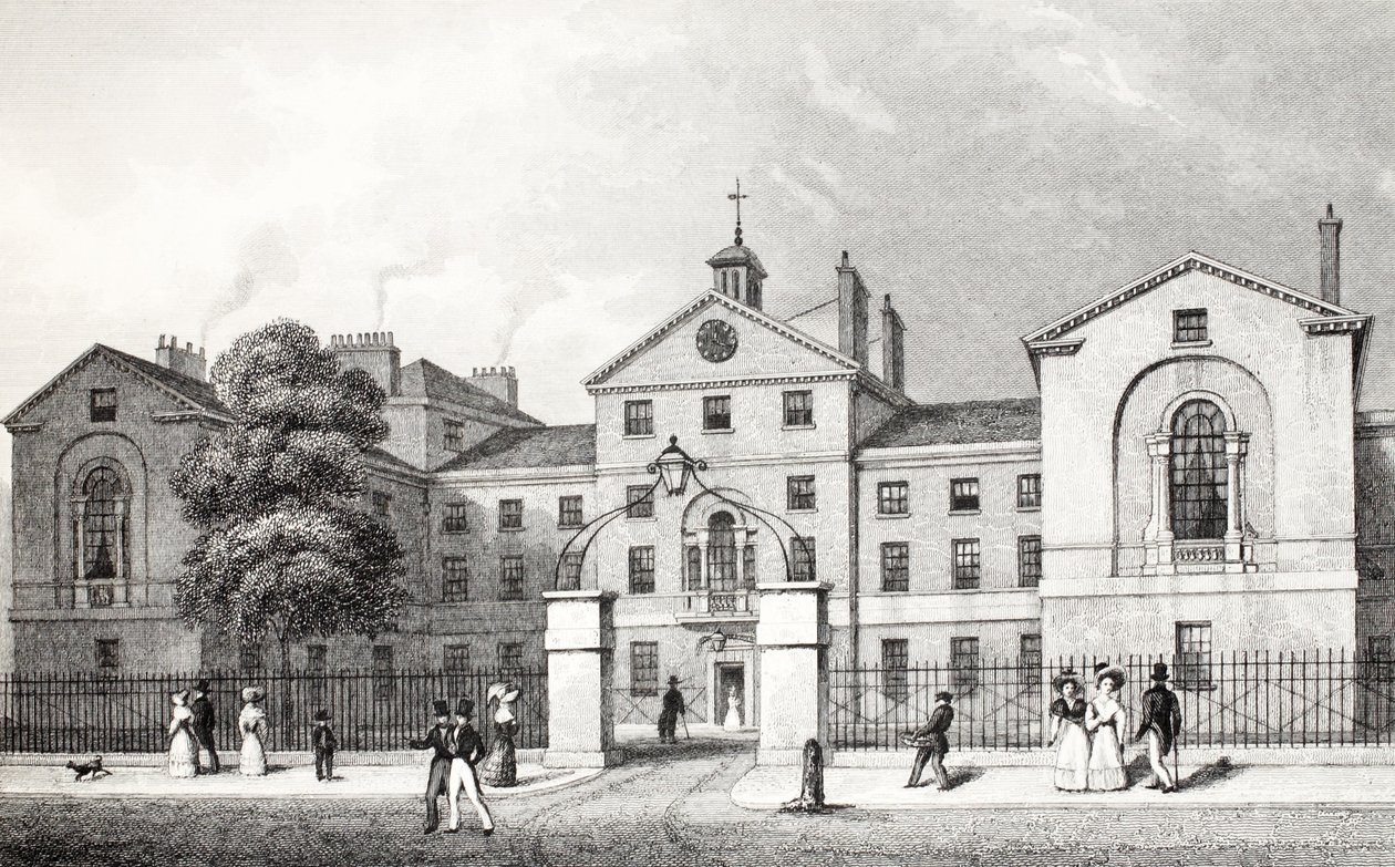 Middlesex Hastanesi, 'Londra ve Ondokuzuncu Yüzyılda Çevresi' barından. Jones und Co., 1827-1829 by Thomas Hosmer Shepherd