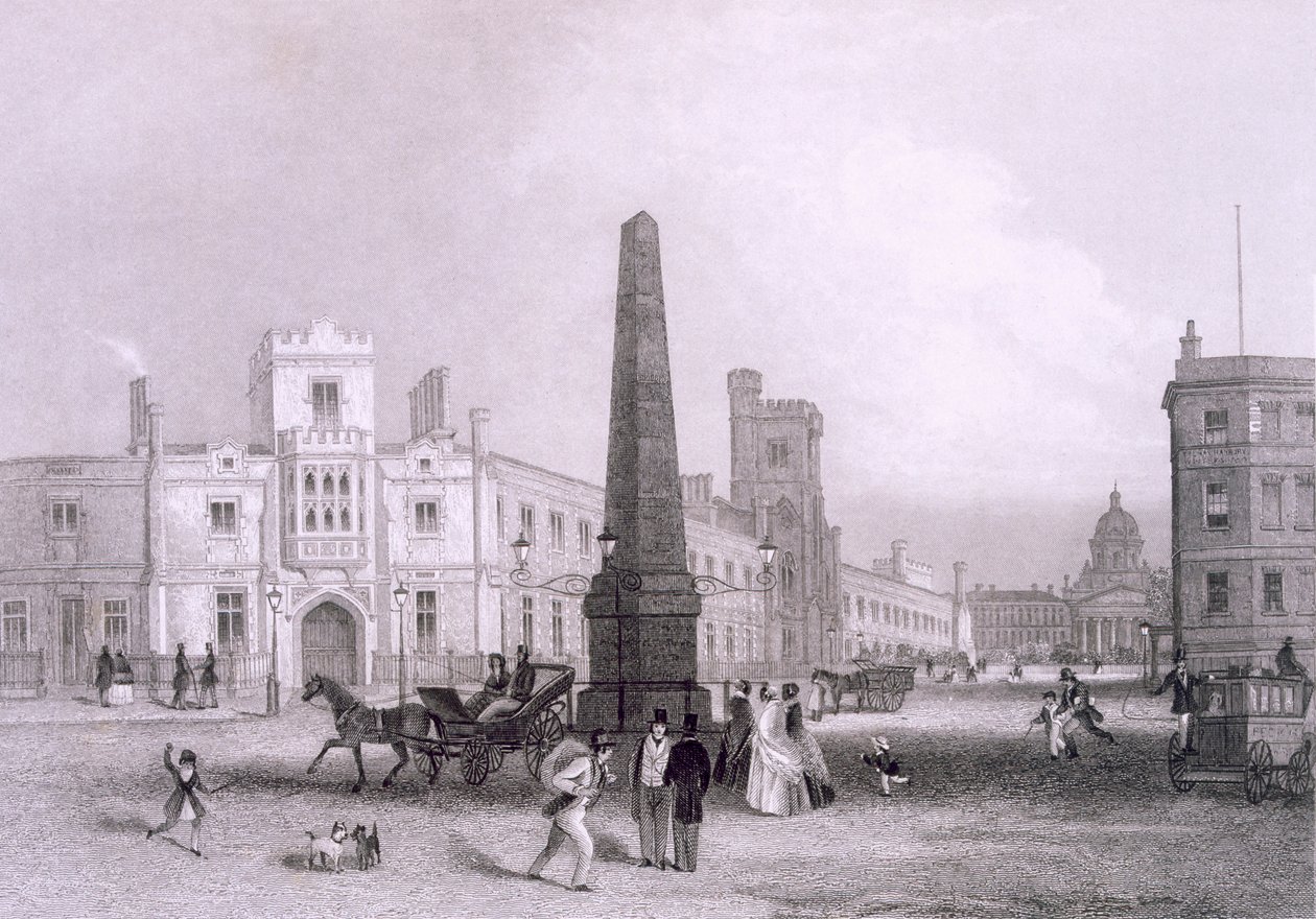 Indigent Blind ve Bethlehem Hastanesi Okulu, c1851-55. by Thomas Hosmer Shepherd