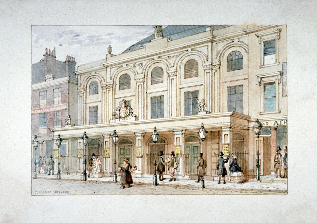 Blackfriars Road, Southwark, Londra, c1835 üzerinde Surrey Tiyatrosu ve Surrey Kahve Evi by Thomas Hosmer Shepherd