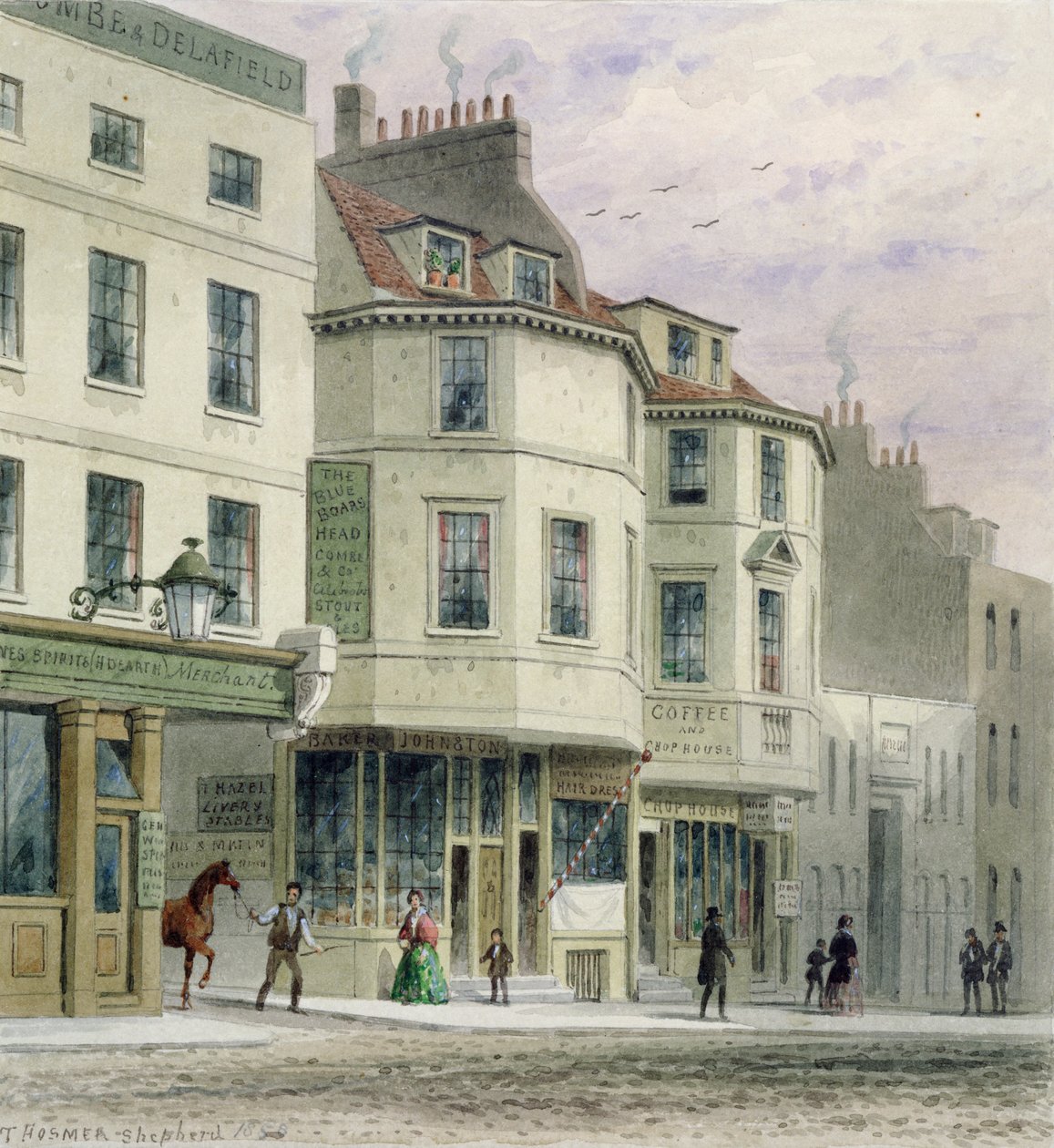 Boars Head Inn, King Street, Westminster, 1858 by Thomas Hosmer Shepherd