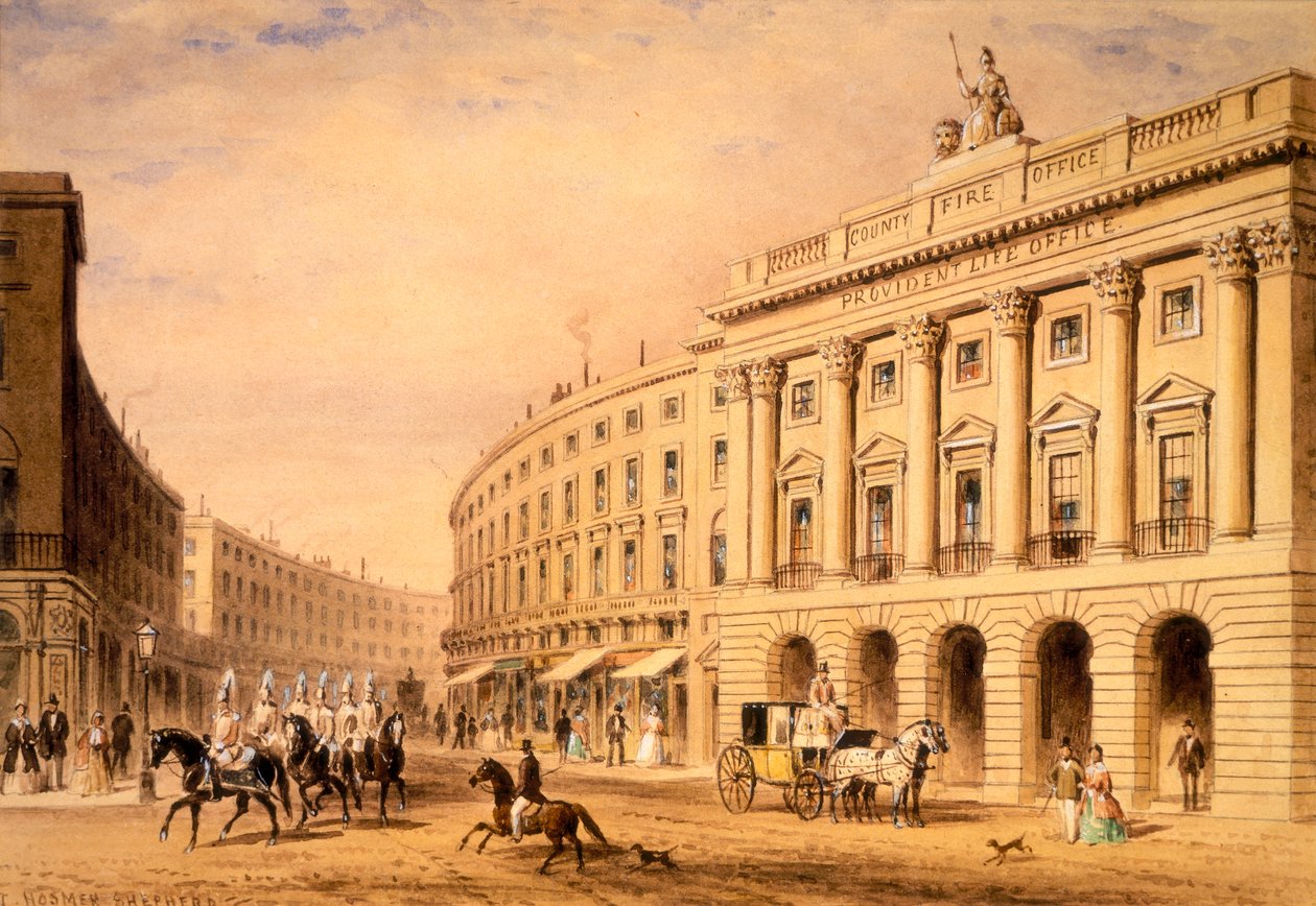 İlçe İtfaiye Ofisi, Londra, 19. yüzyılın ilk yarısı by Thomas Hosmer Shepherd