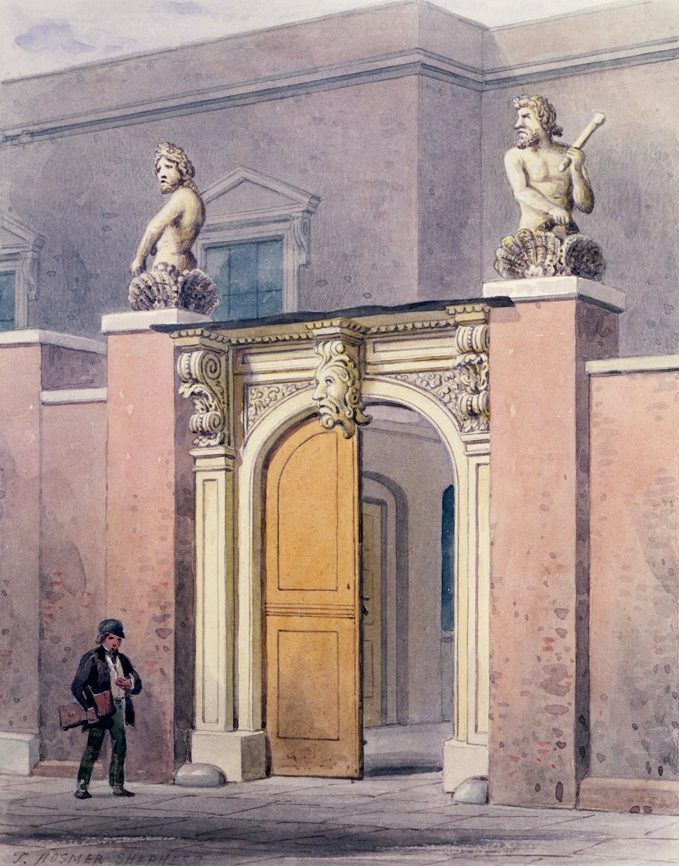 Marangozhane Girişi, 1854 by Thomas Hosmer Shepherd