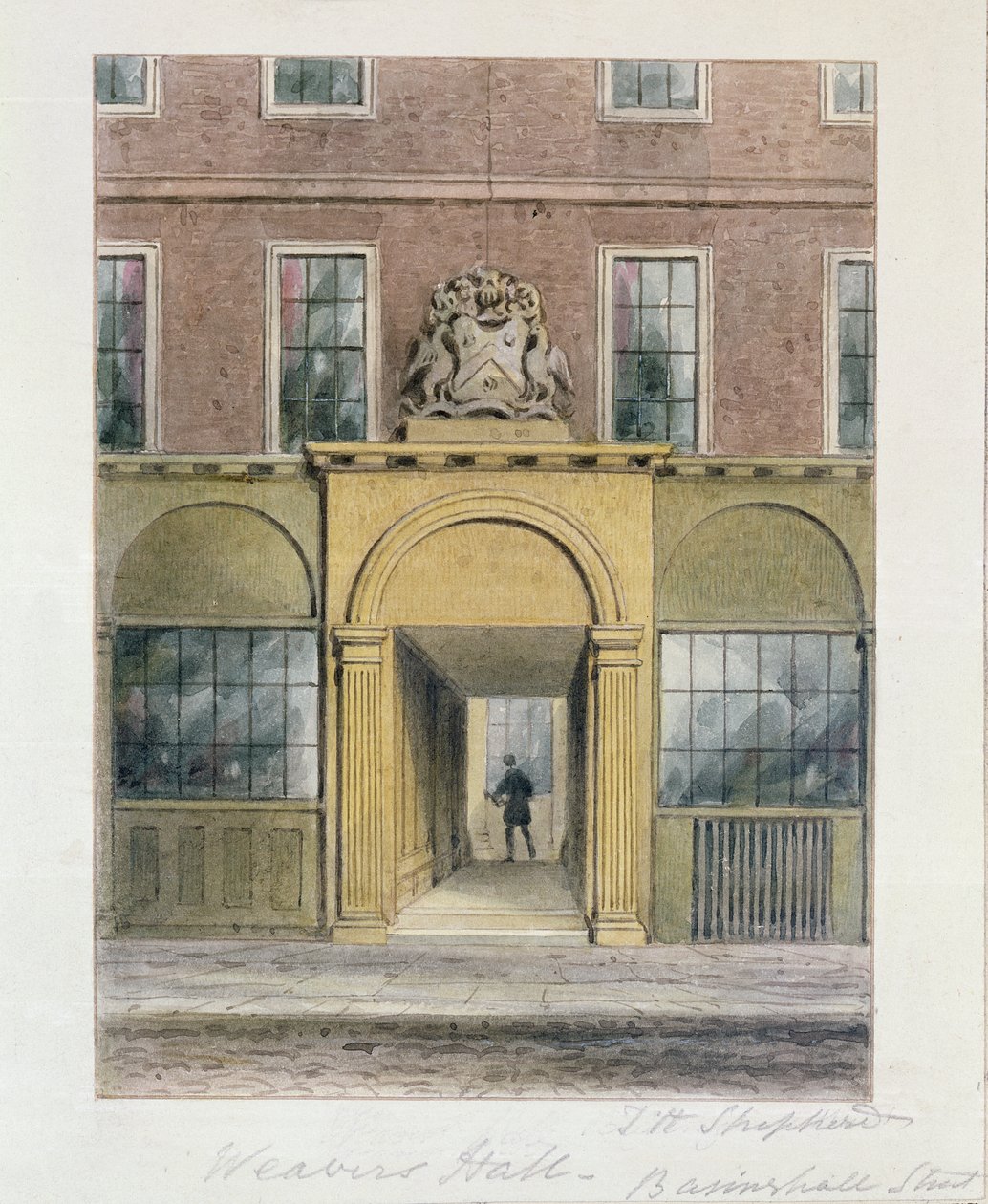 Dokumacılar Salonuna Giriş, 1854 by Thomas Hosmer Shepherd
