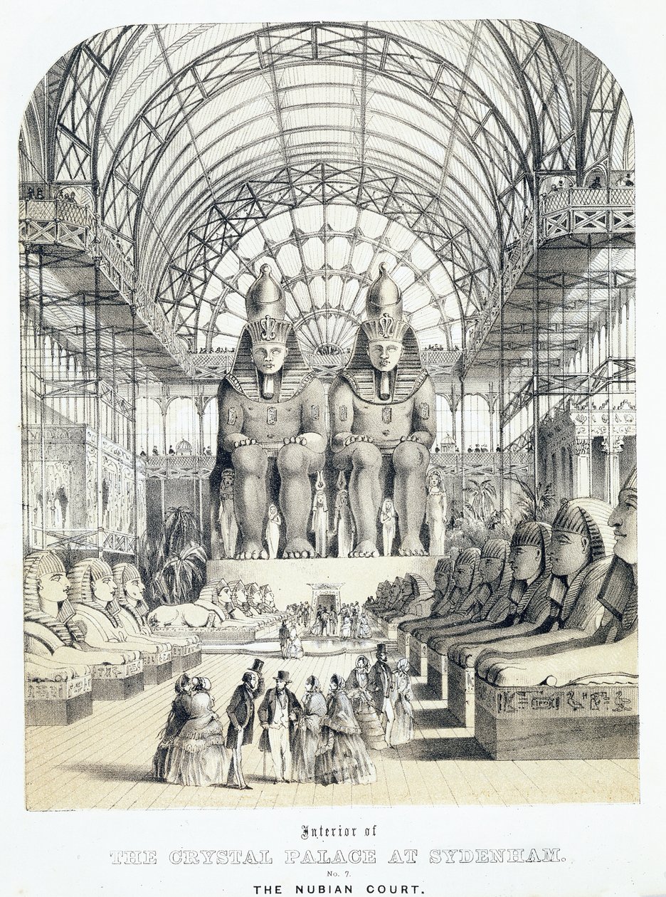 Sydenham'daki Kristal Saray'daki Nubian Mahkemesi, 1851-1855 dolayları (aquatint) by Thomas Hosmer Shepherd