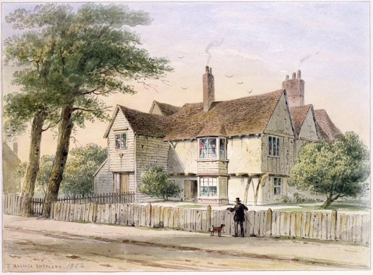The Rectorial House, Newington Butts, 1852  by Thomas Hosmer Shepherd