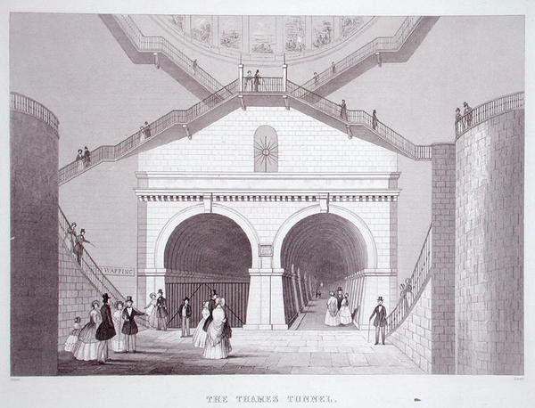 Thames Tüneli, c.1851-55 (lito) by Thomas Hosmer Shepherd