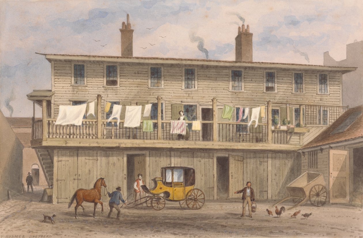 The Vine Inn, Vine Yard, Londra Şehri'ndeki Aldersgate by Thomas Hosmer Shepherd