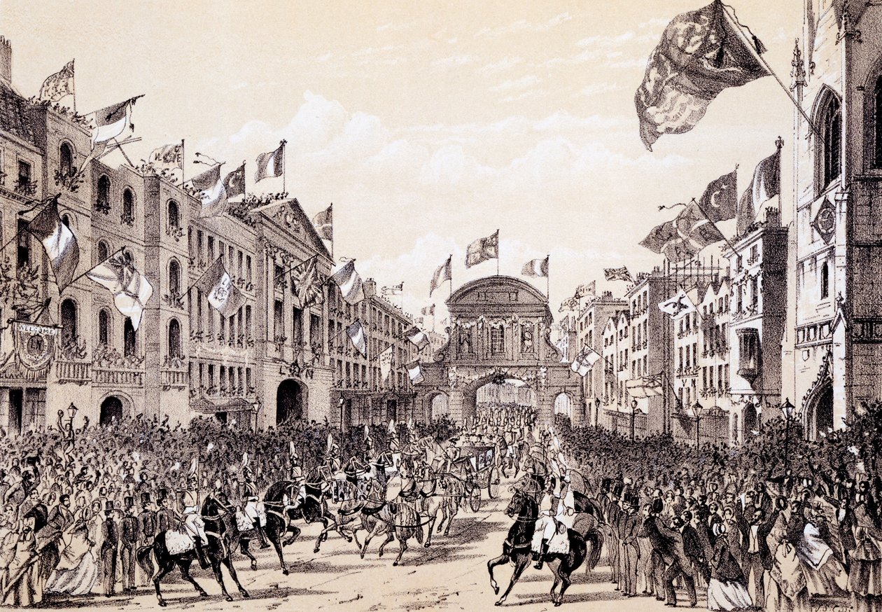 Napolyon III ve İmparatoriçe Eugenie'nin Kenti Ziyareti, 19 Nisan 1855 by Thomas Hosmer Shepherd