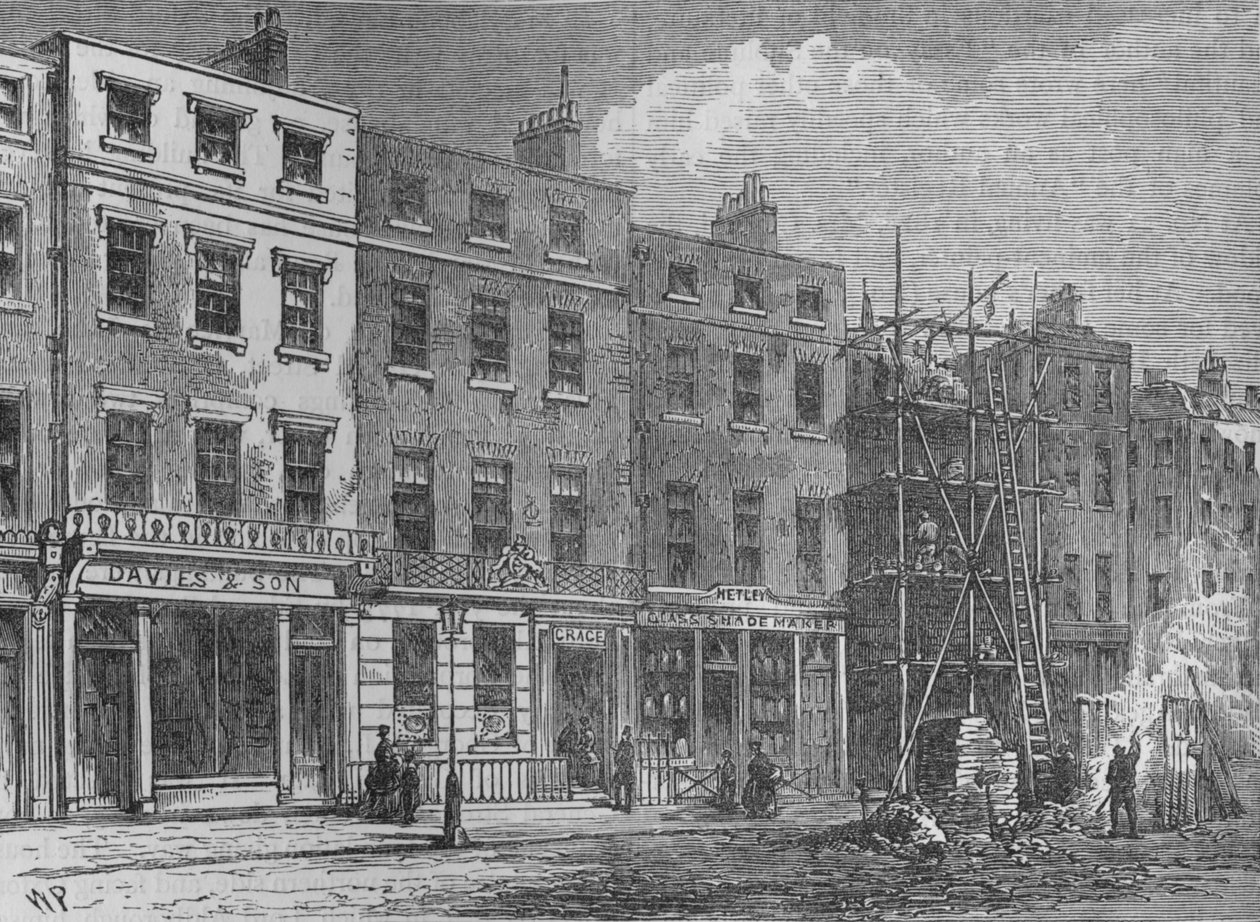 Wigmore Caddesi, Westminster, Londra, 1820 1878 by Thomas Hosmer Shepherd