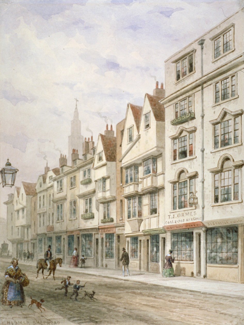 Wych Caddesi, Westminster, Londra, c1850 by Thomas Hosmer Shepherd