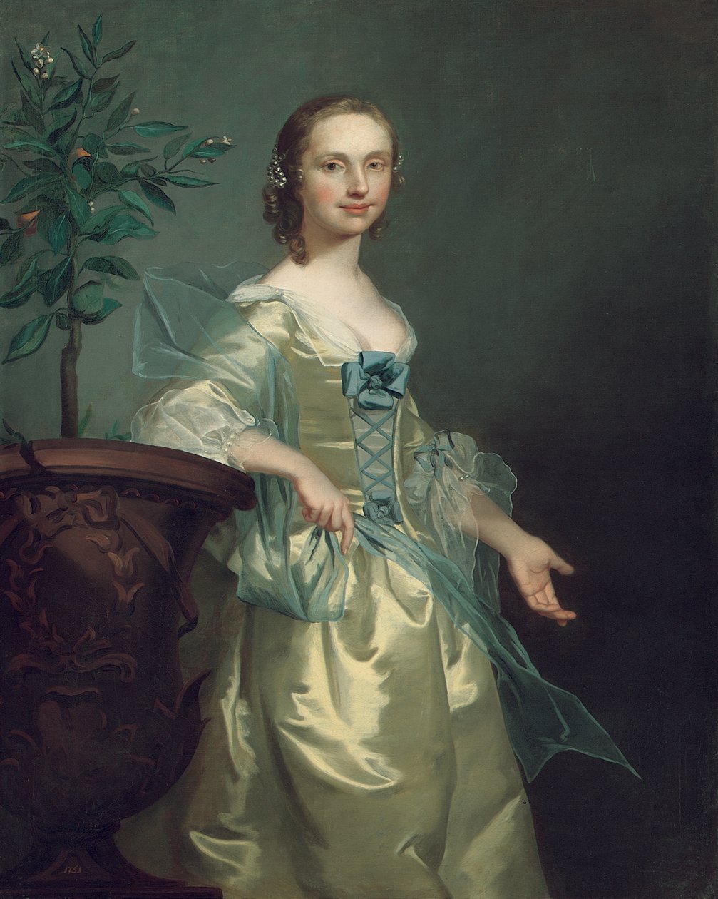 Isabella Courtenay olduğu söylenen bir bayanın portresi by Thomas Hudson