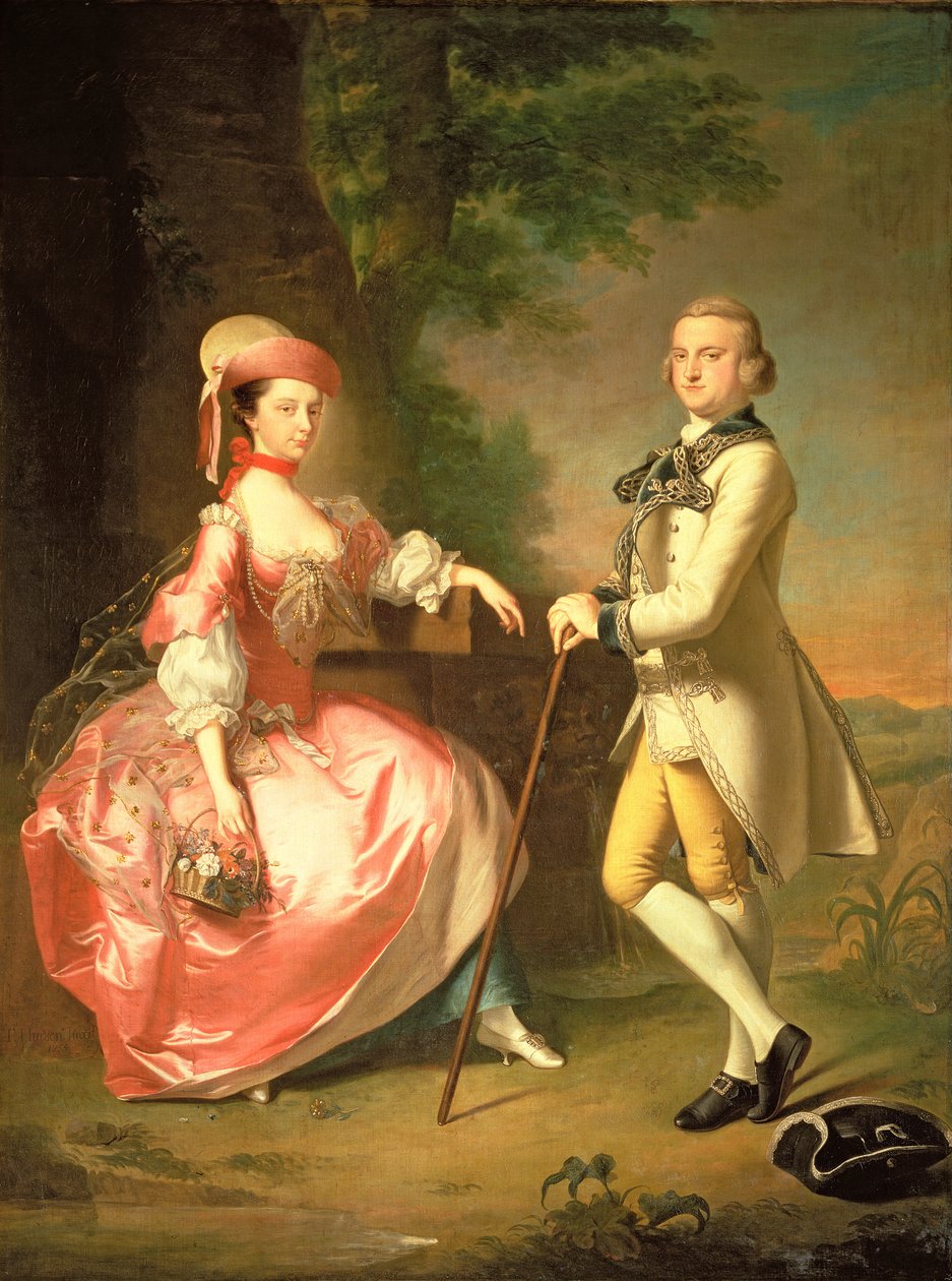 Sir John Pole, 5 Baronet ve Karısı Elizabeth, 1755 by Thomas Hudson