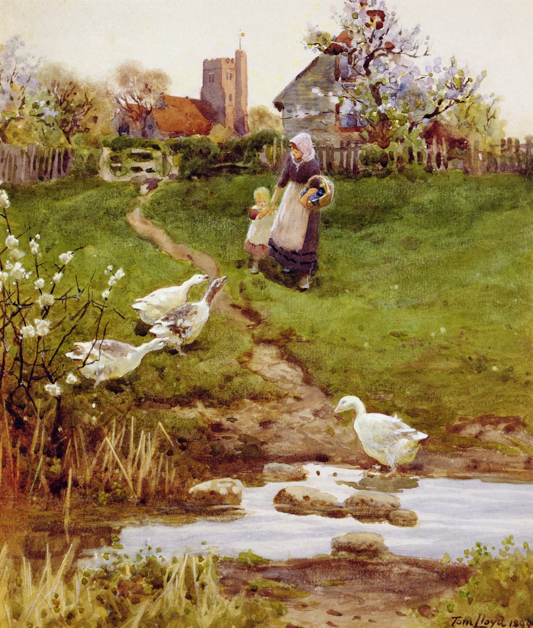 Eve Dönüş, 1894 by Thomas James Lloyd