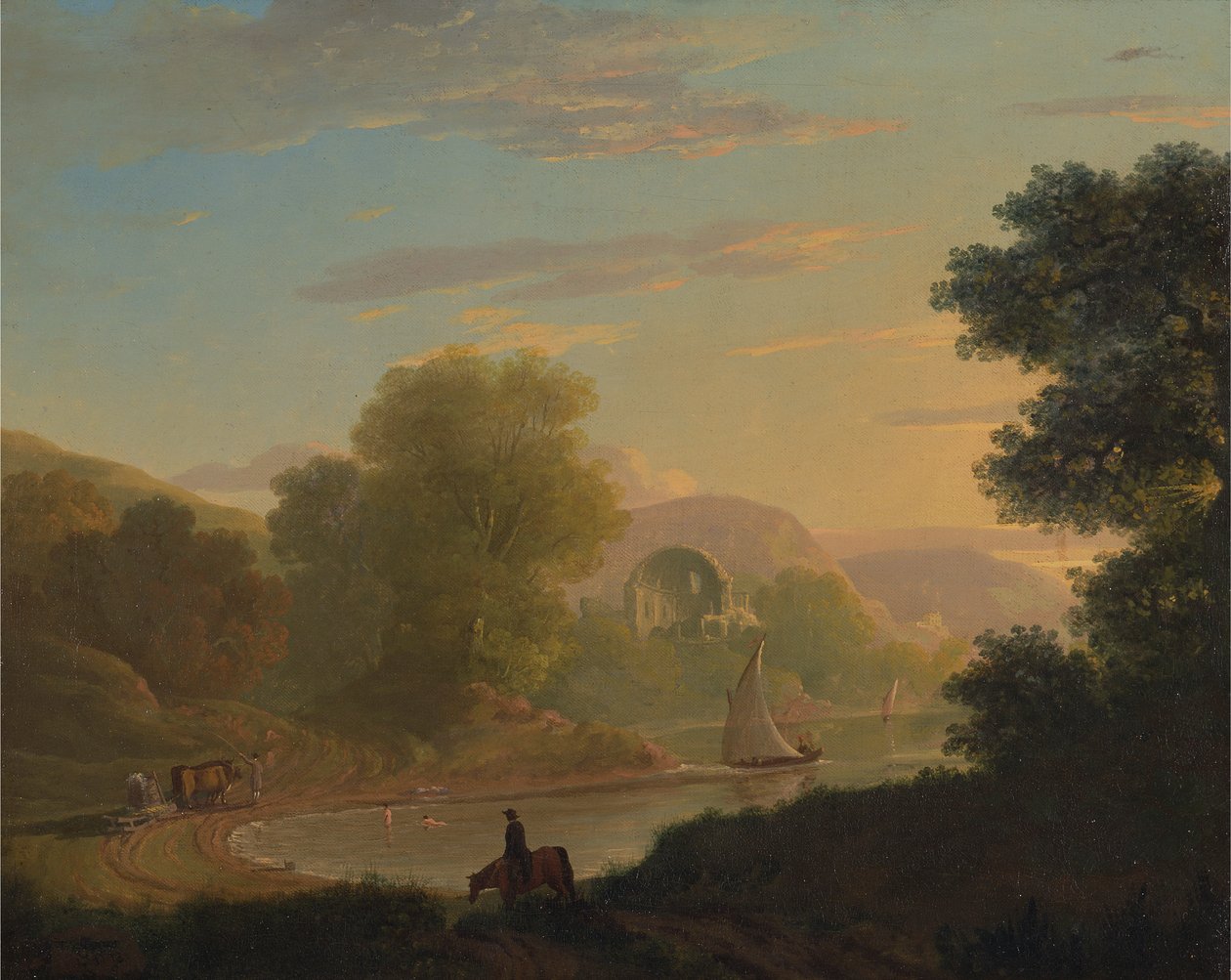 Baiae'deki Venüs Tapınağı ile Hayali Bir Sahil Sahnesi by Thomas Jones