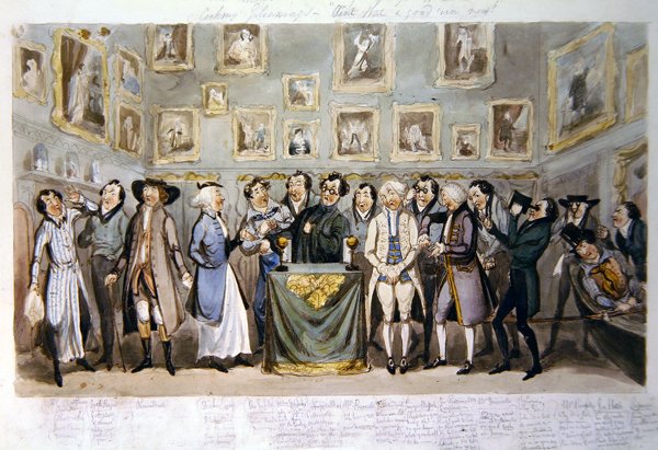 Bay Matthews Evde (kağıt üzerine suluboya ve mürekkep) by Thomas Jones