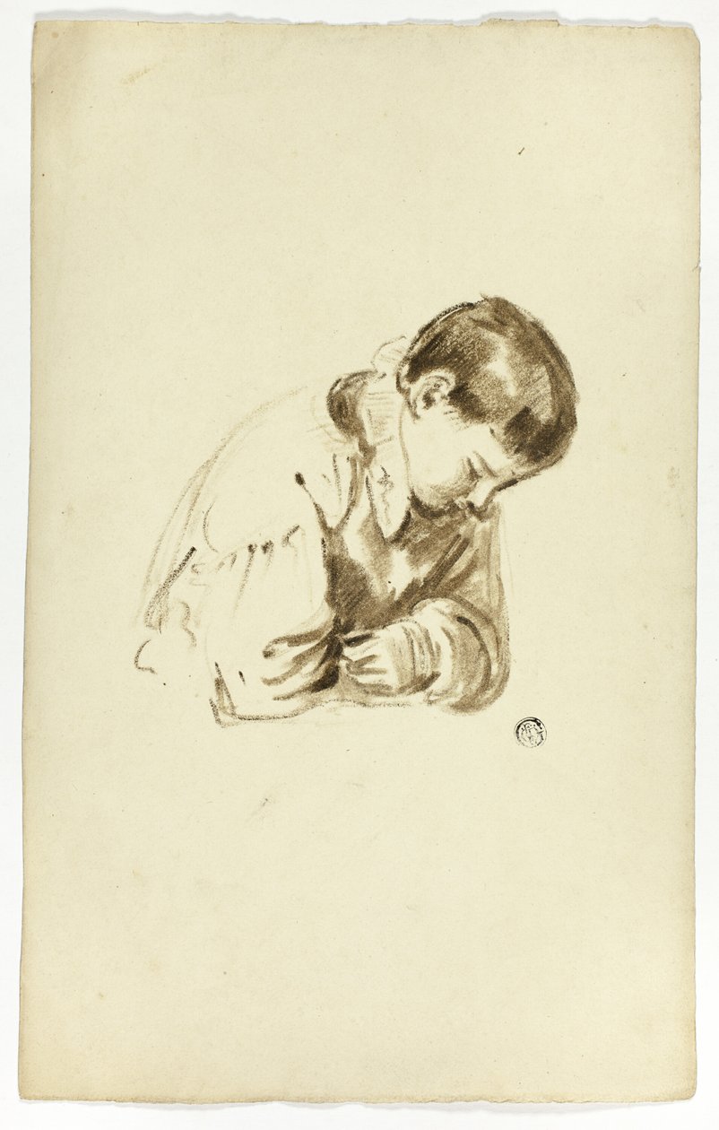 Oturan Çocuk, Yarım Boy by Thomas Jones Barker