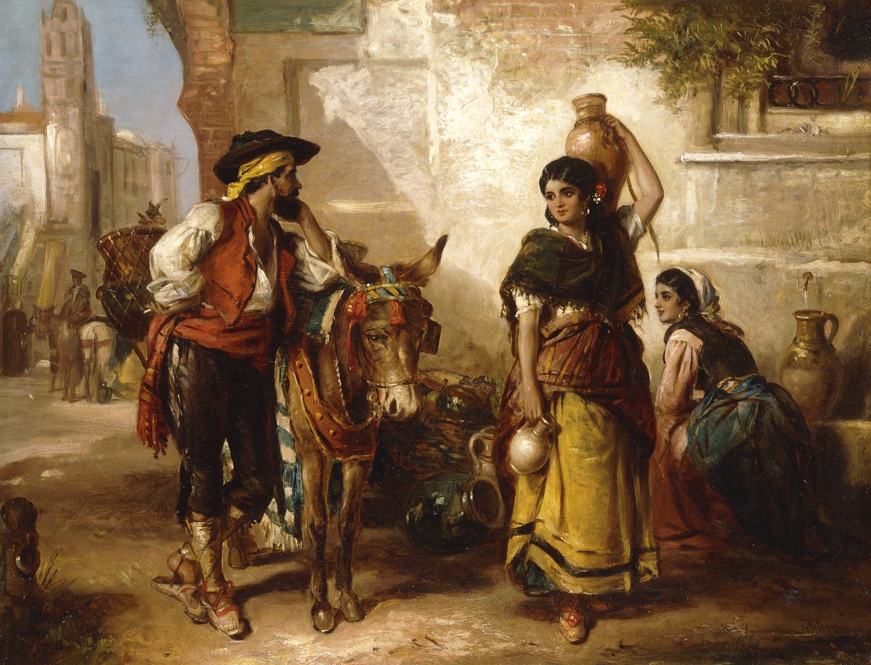 Çeşmede Bir Sohbet, Sevilla, by Thomas Kent Pelham