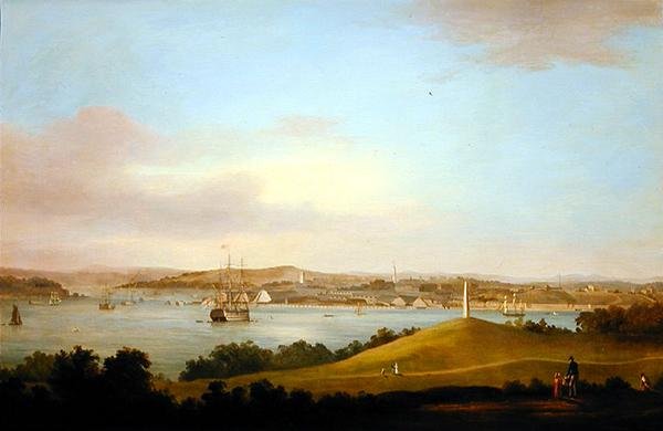 Tamar Halicinden Bir Görünüm, Plymouth (panelde yağ) by Thomas L. Hornbrook