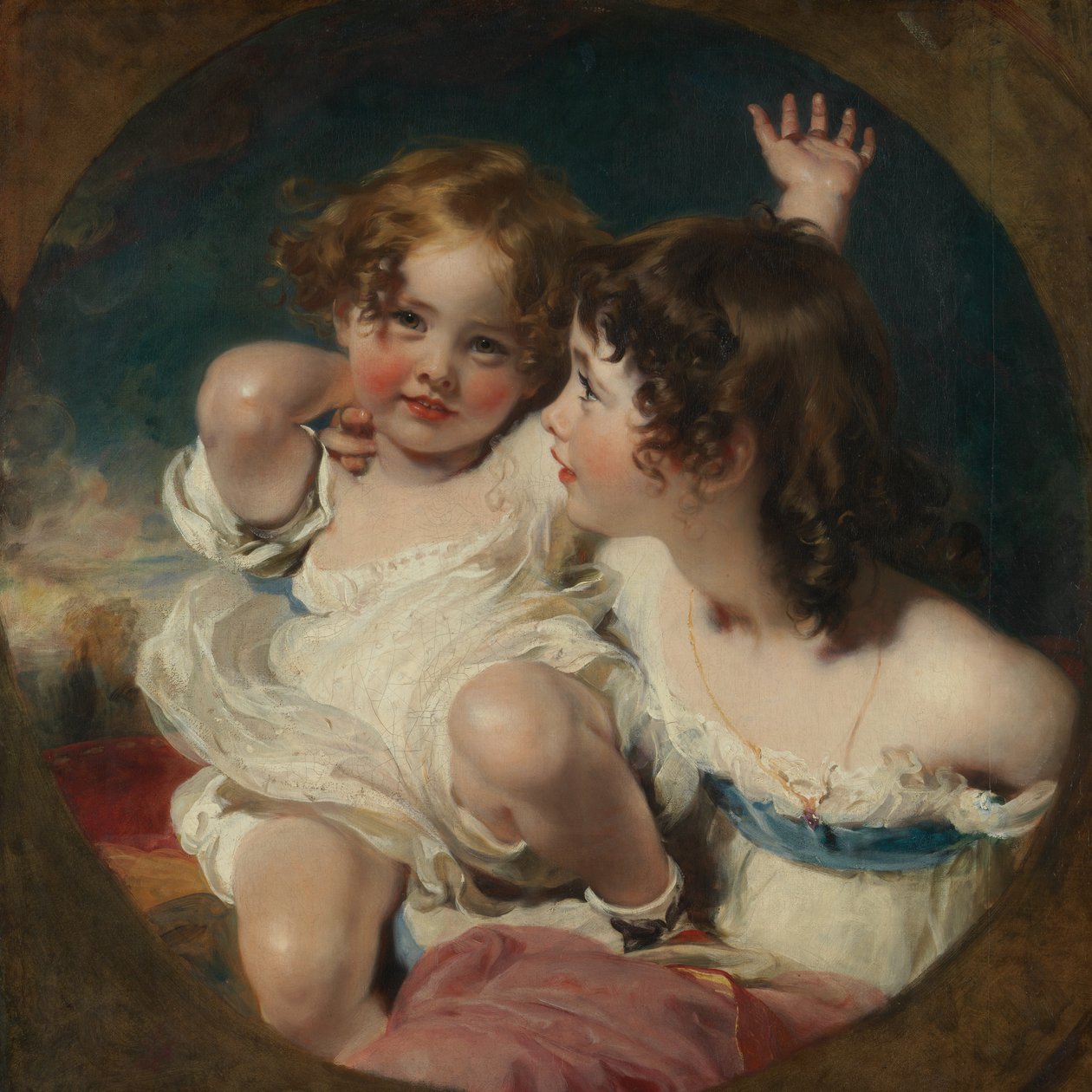 The Calmady Children Emily, 1818-1906 ve Laura Anne, 1820-1894, 1823. by Thomas Lawrence