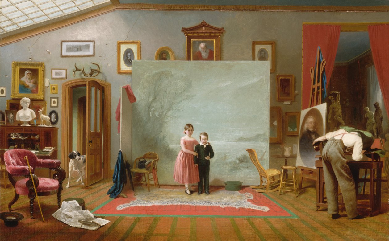 Portrelerle İç Mekan, ca. 1865. by Thomas Le Clear