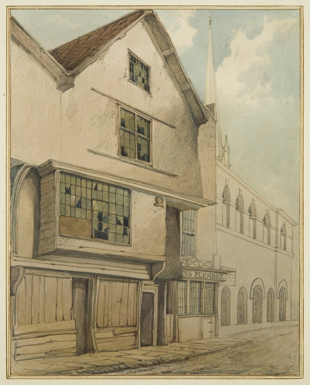 46 Baldwin Street (kağıt üzerine sulu boya) by Thomas Leeson the Elder Rowbotham