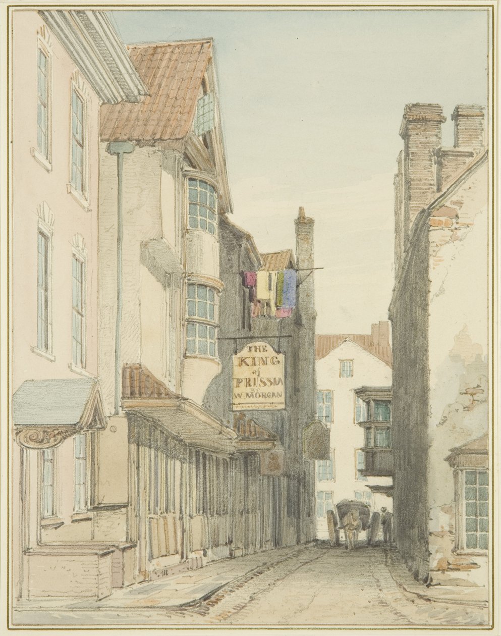 Alderskey Lane (kağıt üzerine sulu boya) by Thomas Leeson the Elder Rowbotham