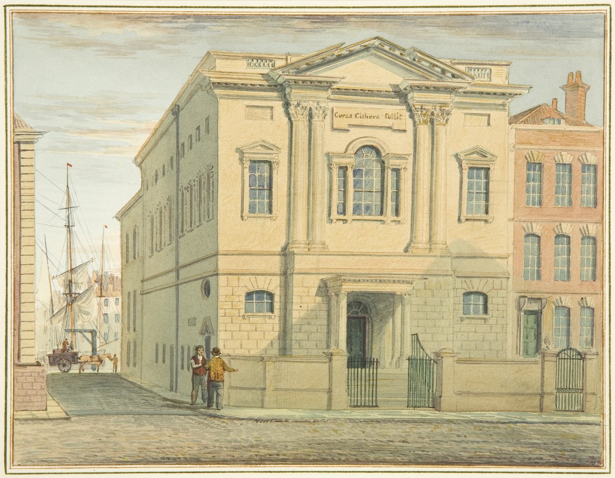 Meclis Odaları, Prince Caddesi (kağıt üzerine sulu boya) by Thomas Leeson the Elder Rowbotham