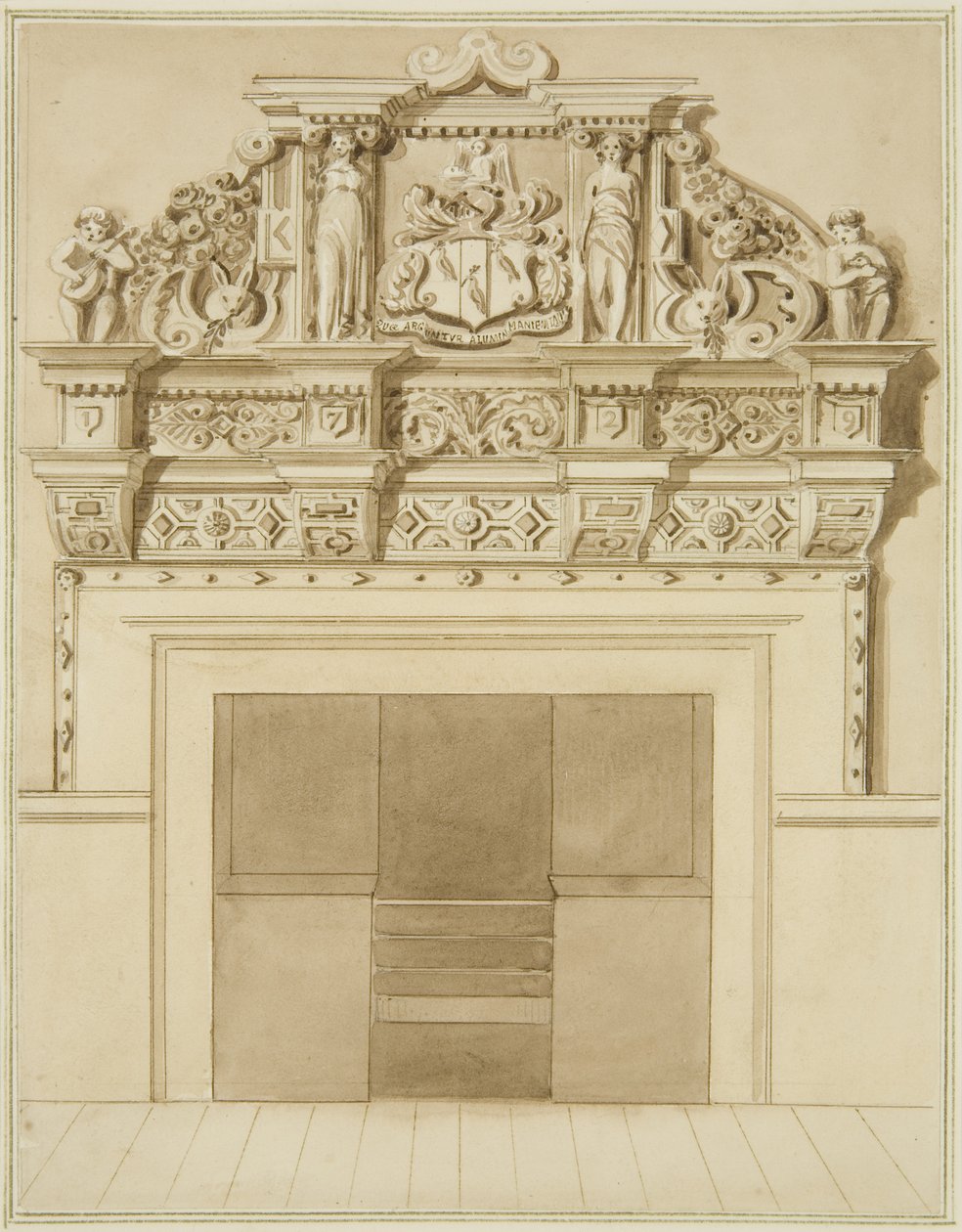 1729 tarihli, Redcliffe Caddesi 139 adresindeki baca (kağıt üzerine suluboya) by Thomas Leeson the Elder Rowbotham