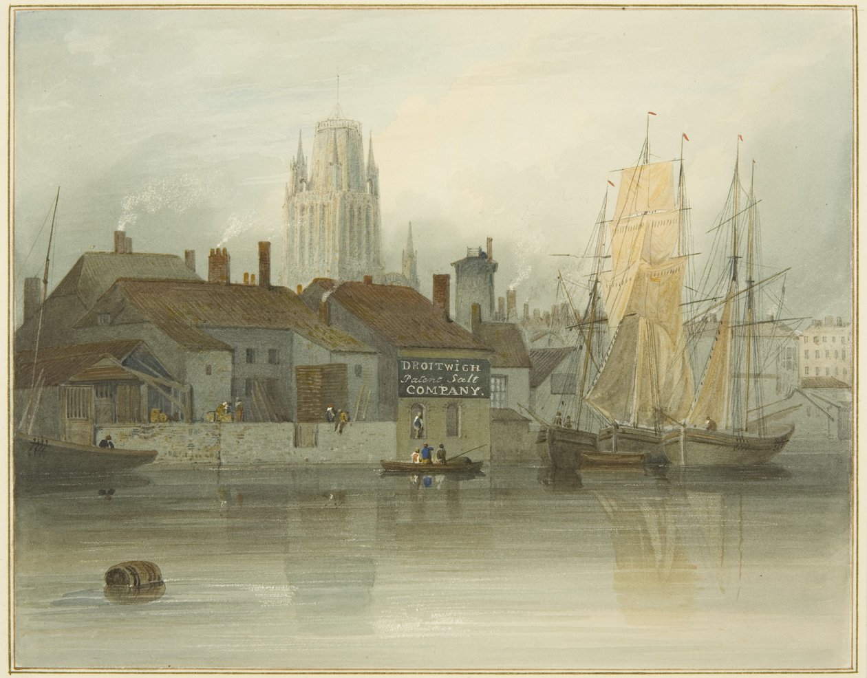 Redcliffe Kulesi ve Feribot Kulesinden Dönüş, Kraliçe Meydanı, 1826 by Thomas Leeson the Elder Rowbotham