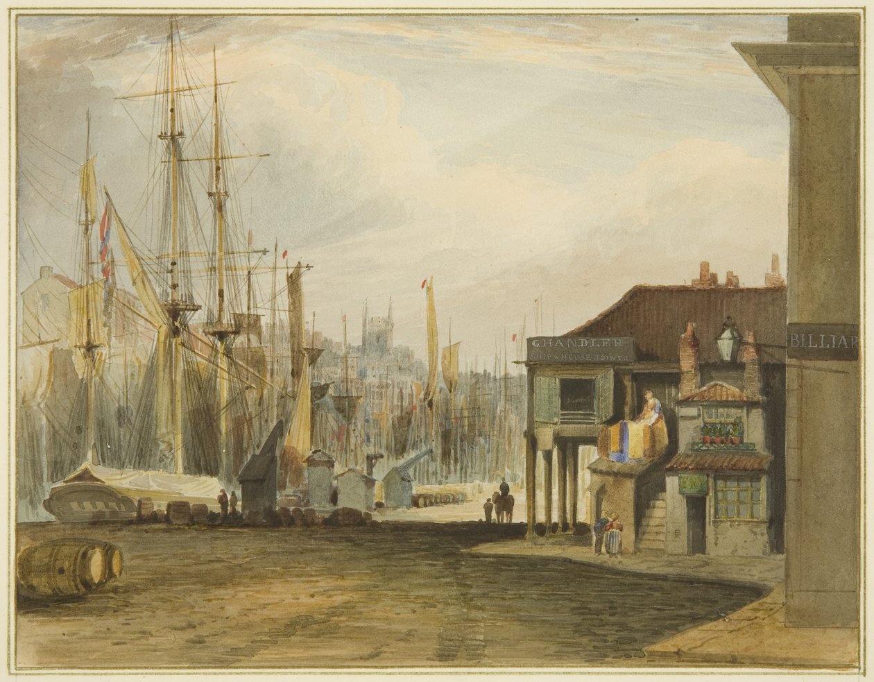 Kuzeye bakan Rıhtım, Eski Mısır Borsası ile by Thomas Leeson the Elder Rowbotham