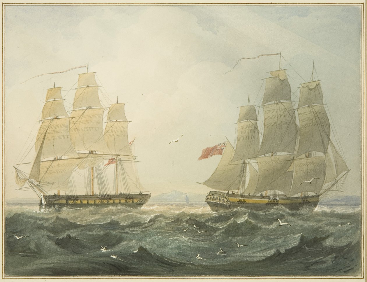Batı Hintli 'Birlik' ve 'Ann' Bristol Kanalı'na geliyor by Thomas Leeson the Elder Rowbotham