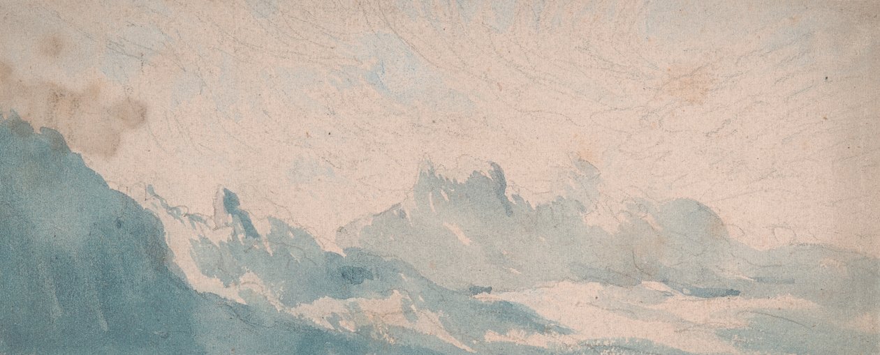 Bir Alp Oluşumunun Üzerinde İnce Bulut by Thomas Lindsay