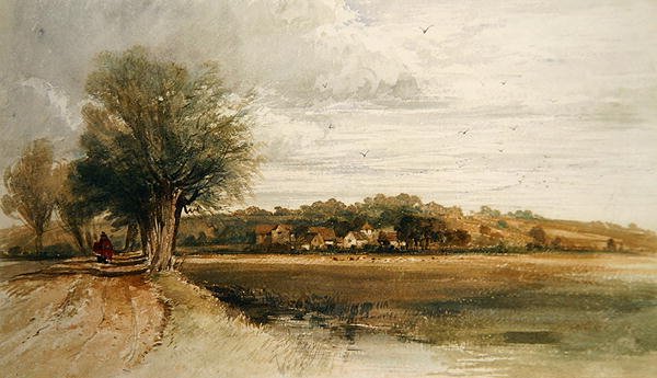 Yoldaki Figürler (kağıt üzerine sulu boya) by Thomas Lound
