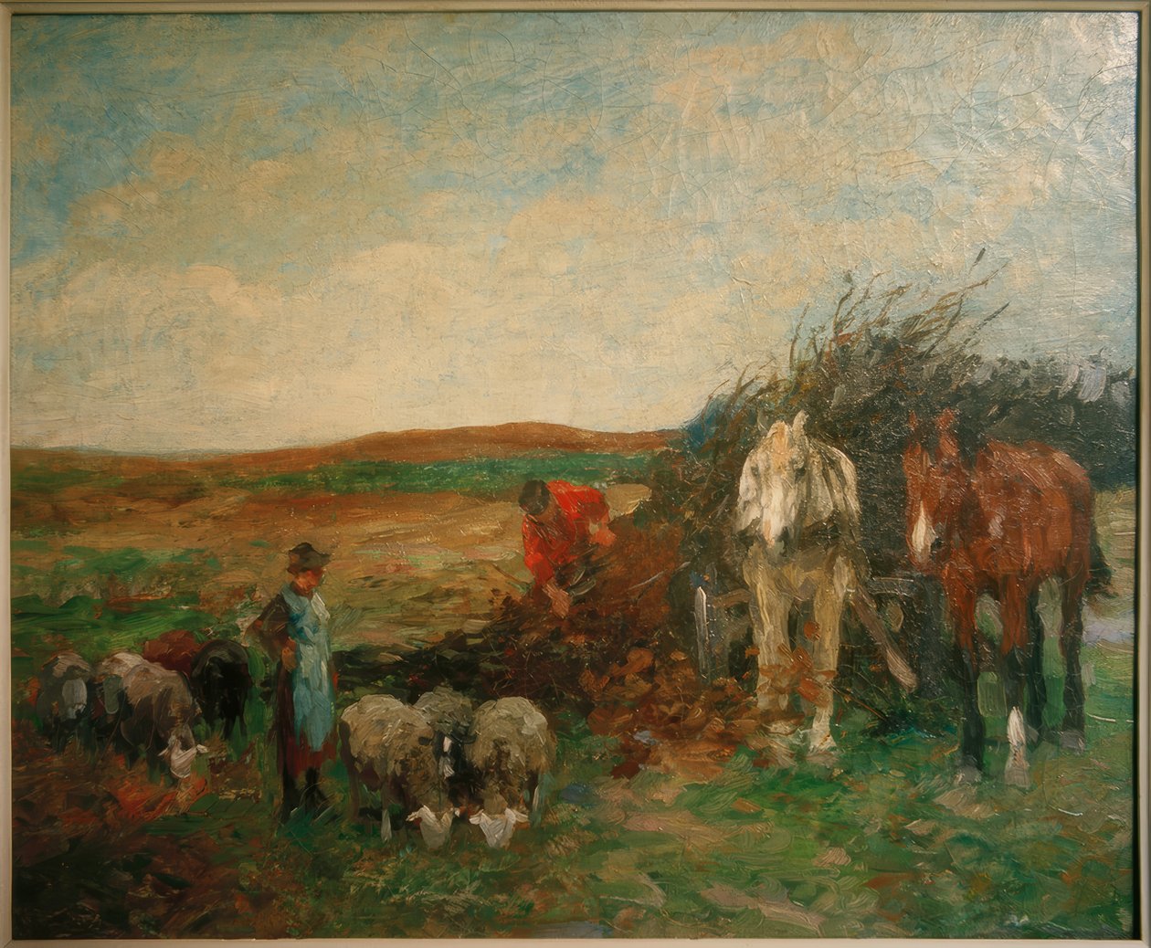 Brushwood vagon ve koyun by Thomas Ludwig Herbst