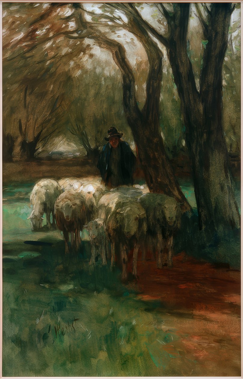 sürüsü ile çoban by Thomas Ludwig Herbst