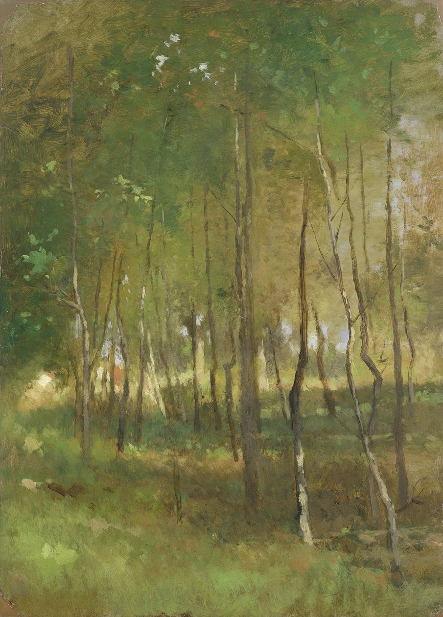 Ahşap (tuval üzerine serilmiş kağıt üzerine yağlı boya) by Thomas Ludwig Herbst