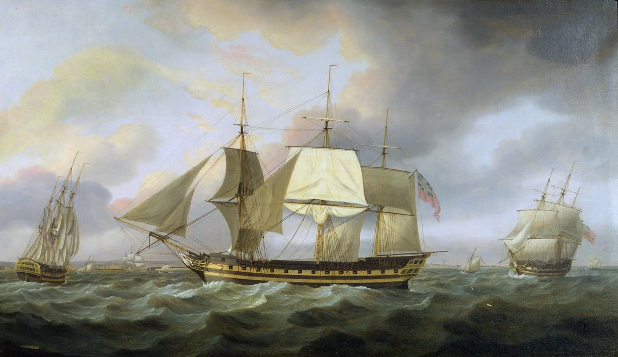 Saygıdeğer EI Şirketi'nin Gemisi 'Belvedere', Kaptan Charles Christie Komutanı, 1800 by Thomas Luny