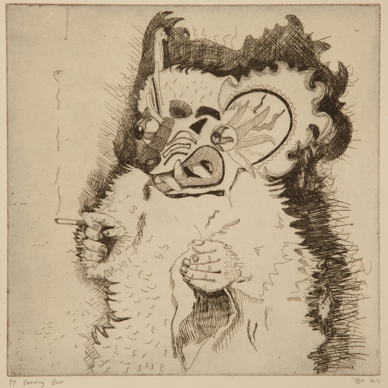 Dans Eden Ayı, Yazıcılar aquatint öncesi kanıt by Thomas MacGregor