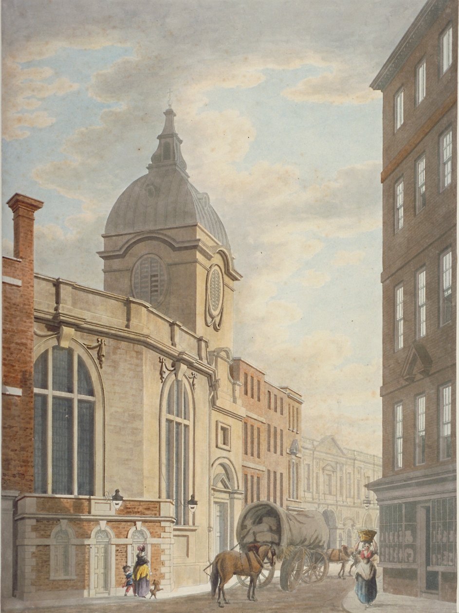 St Benet Fink Kilisesi, Threadneedle Caddesi, Londra Şehri, 1797 by Thomas Malton II