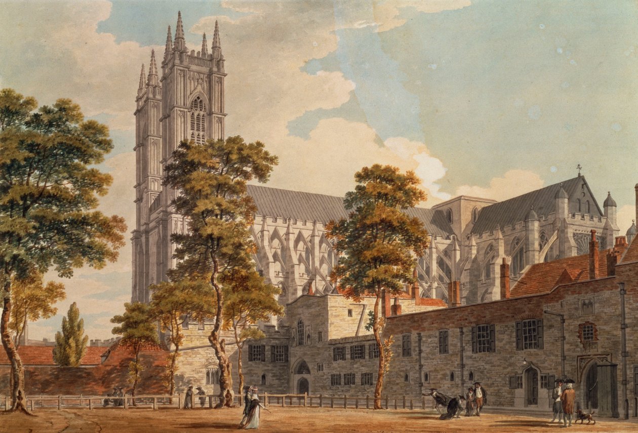 Okullardan Westminster Manastırı, 1790-1792 by Thomas Malton Jnr.