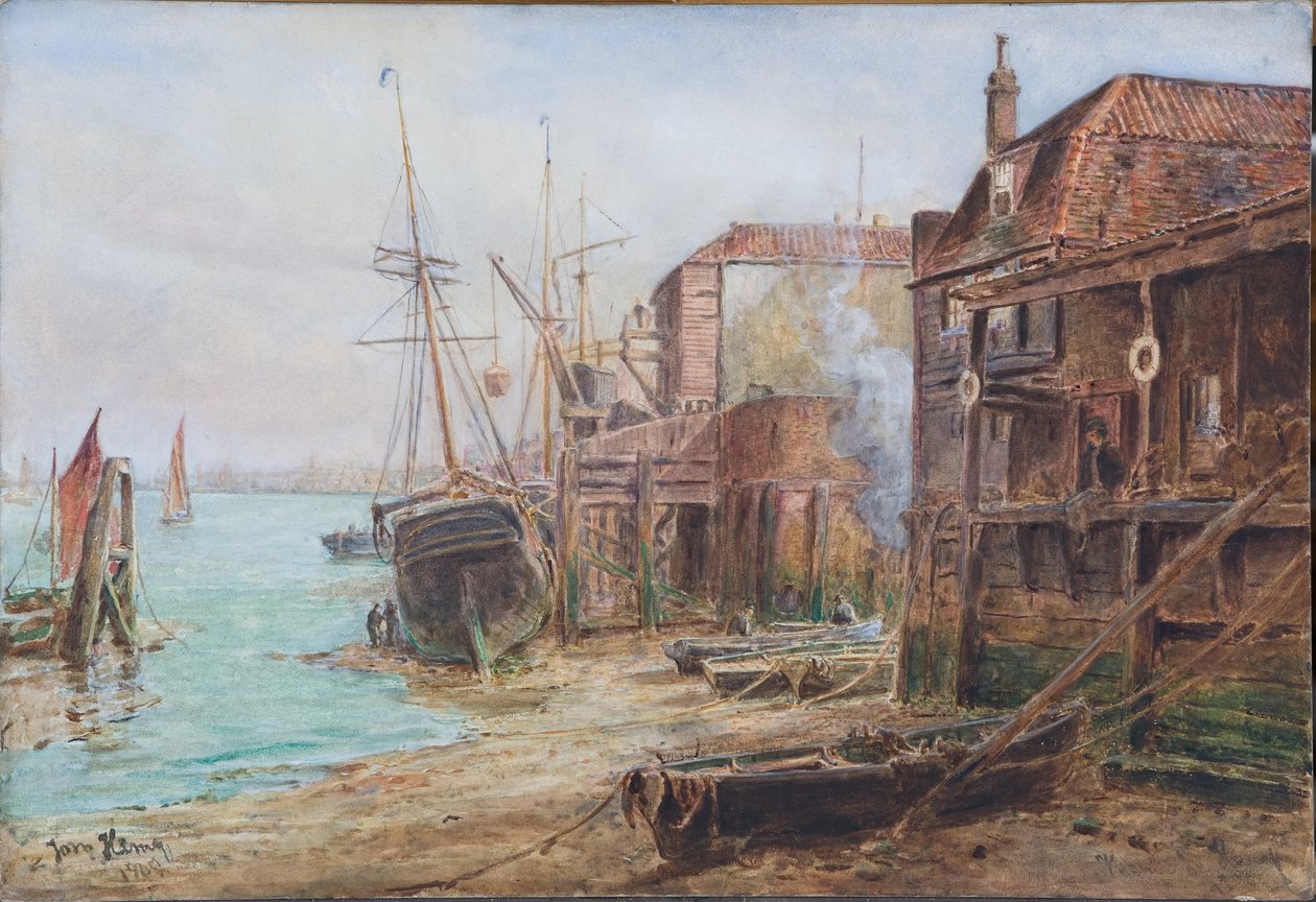 Biraz Old Greenwich, 1904 (kağıt üzerinde wc) by Thomas Marie Madawaska Hemy
