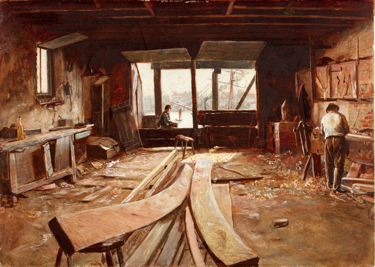 Tekne Üreticisinin Atölyesi (gövde rengi) by Thomas Marie Madawaska Hemy