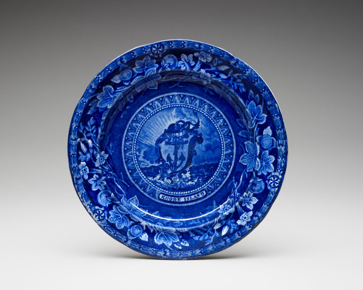 Plaka, ç. 1826-1835 (aktarma baskılı kurşun sırlı çanak çömlek) by Thomas Mayer