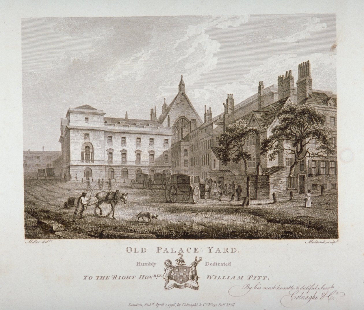 Old Palace Yard, Westminster, Londra, 1796 by Thomas Medland