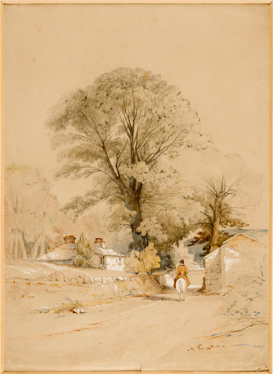 Süvari ile Peyzaj Yolu (gövde rengi) by Thomas Miles II Richardson