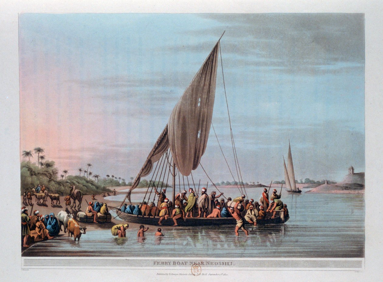 Nedssili Yakınındaki Feribot, Mısır, 1801 by Thomas Milton