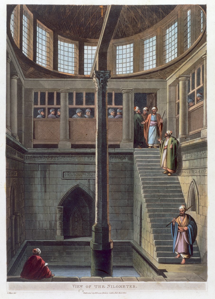 Nilometrenin görünümü, Kahire, Mısır, 1802 by Thomas Milton