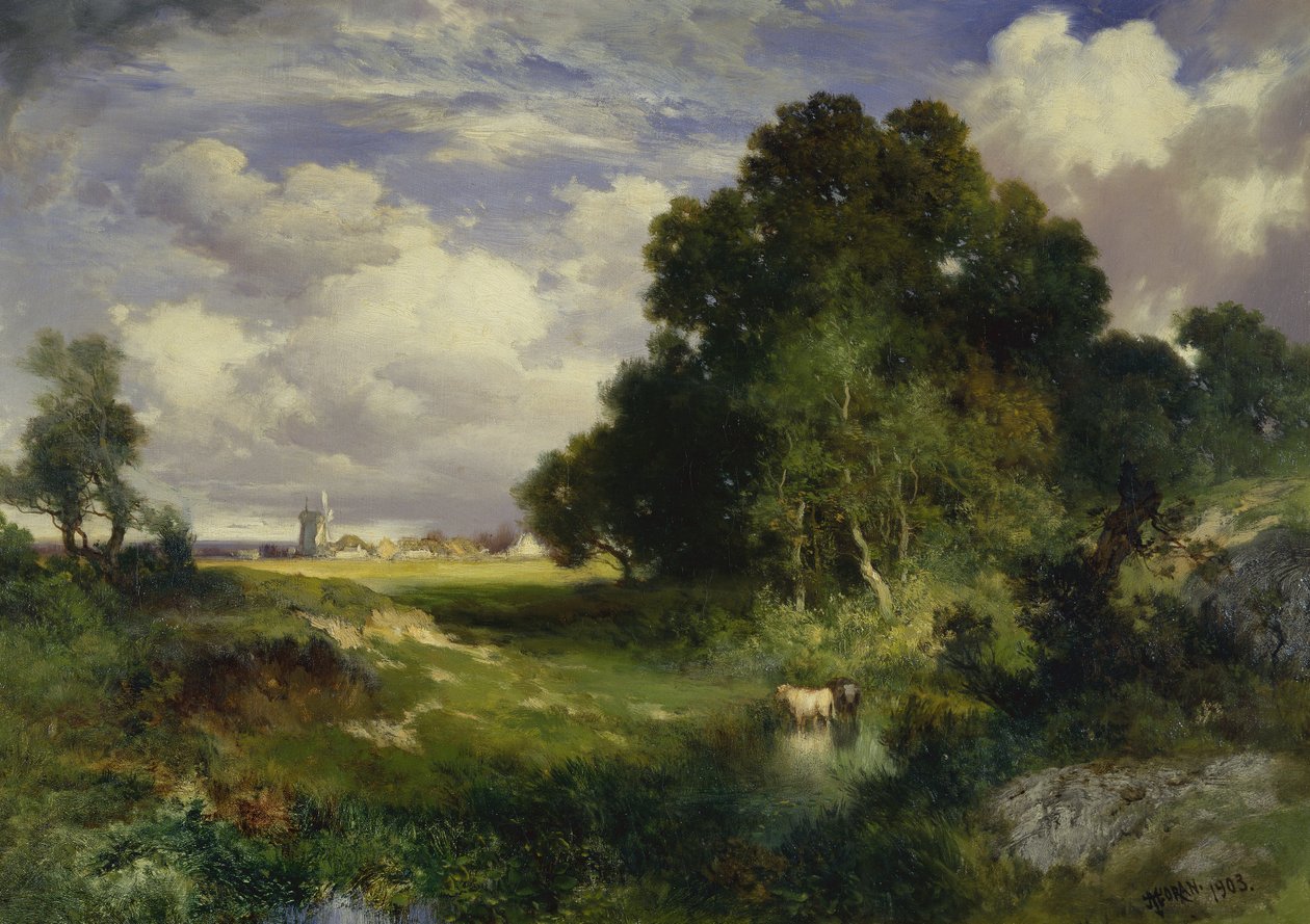 Bir Yaz Günü, East Hampton, Long Island by Thomas Moran